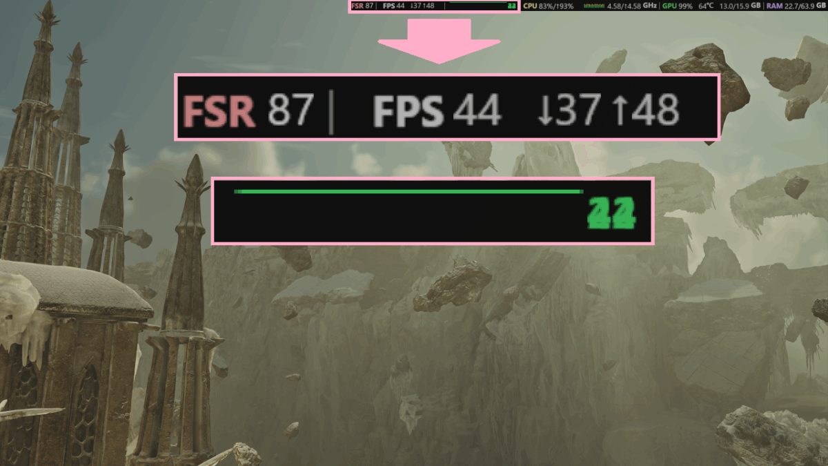Steam パフォーマンスモニター (FPS詳細)
