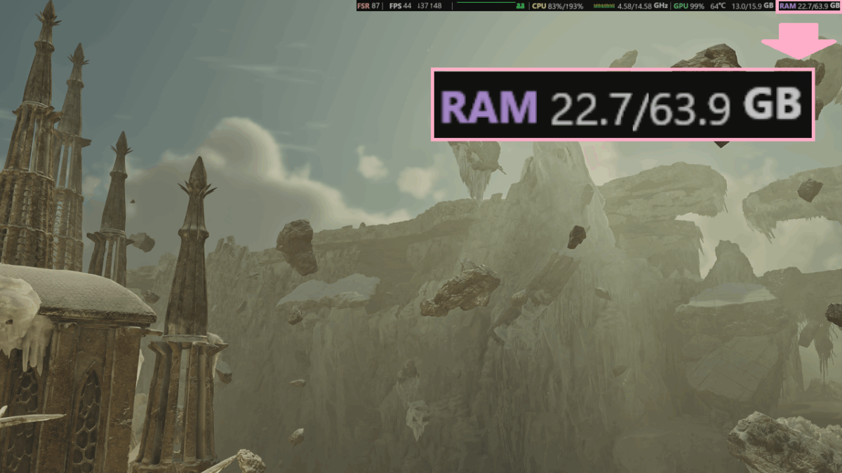 Steam パフォーマンスモニター (RAM)