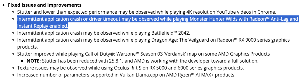 モンハンワイルズ Adrenalin Edition 25-8-1 Release Notes