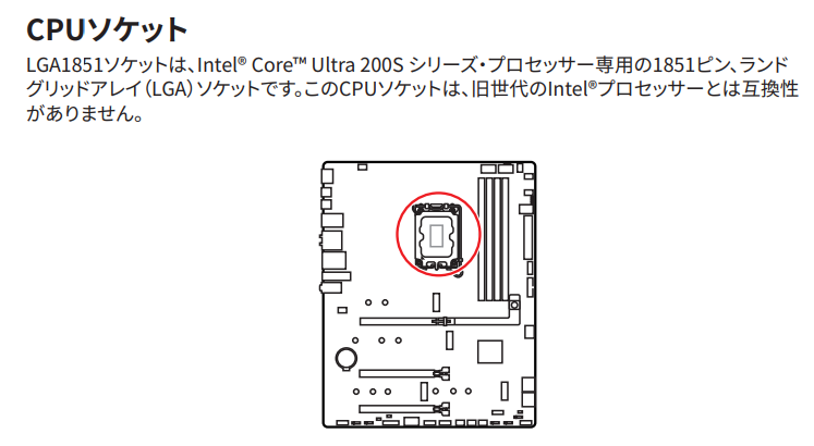 CPU ソケット Z890 Tomahawk