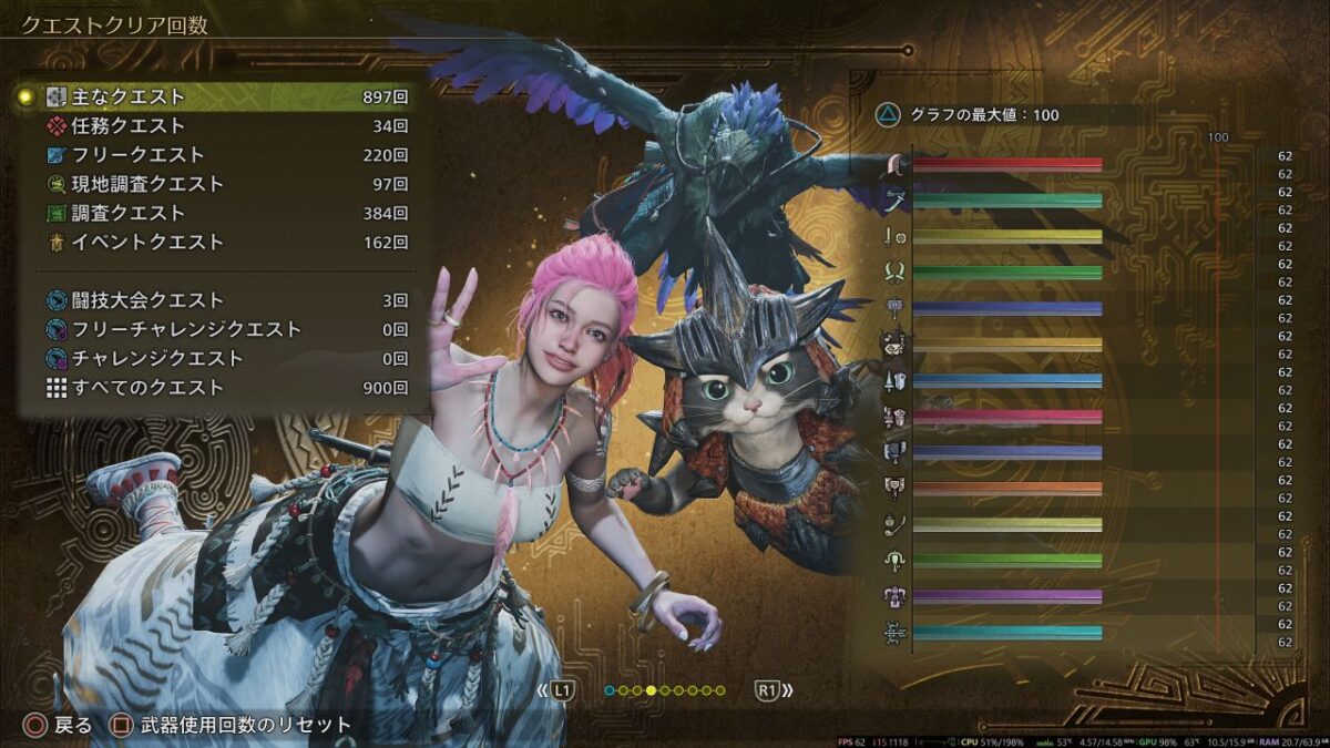 モンハンワイルズ 周回62